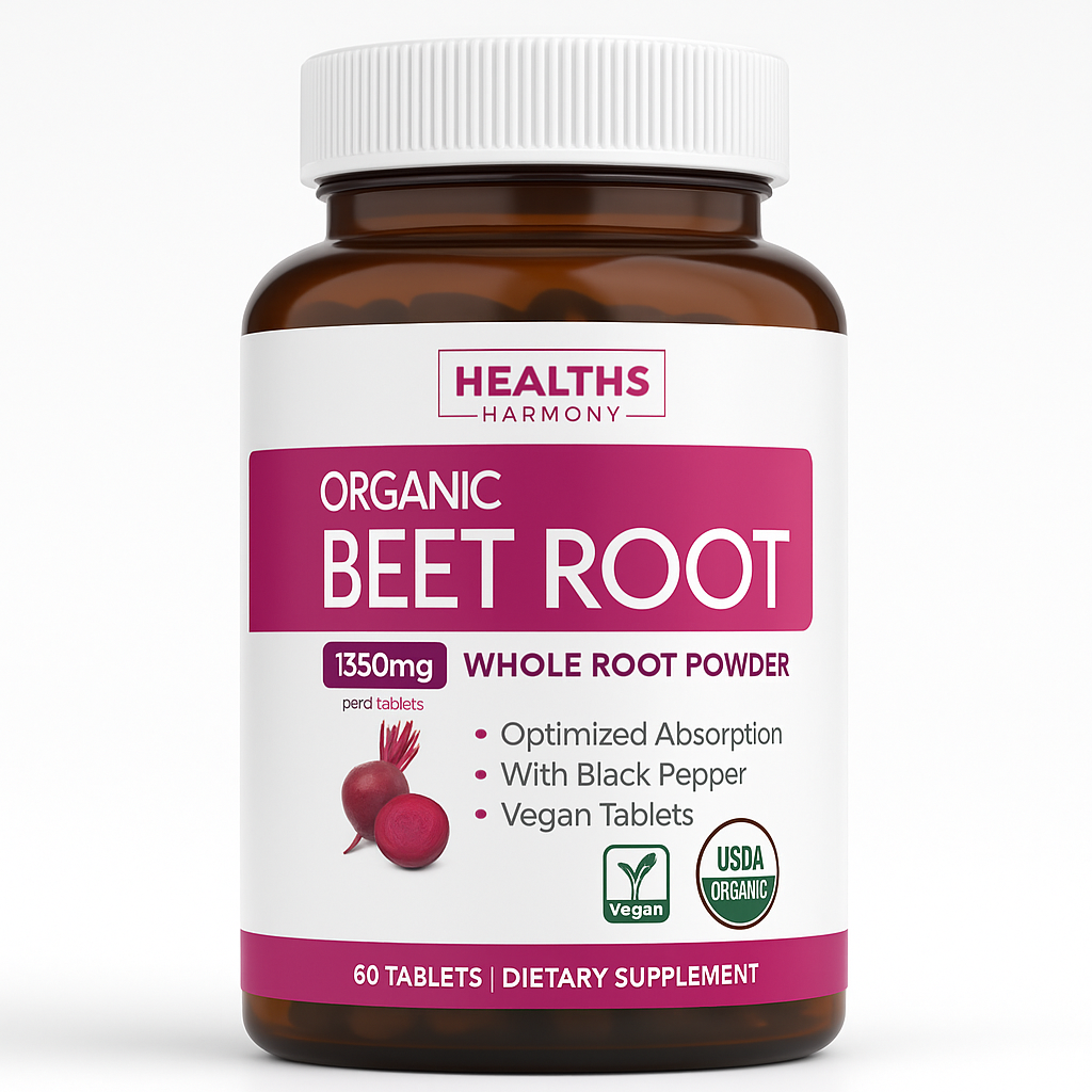Healths Harmony Beet Root Powder Tablets 60 Count