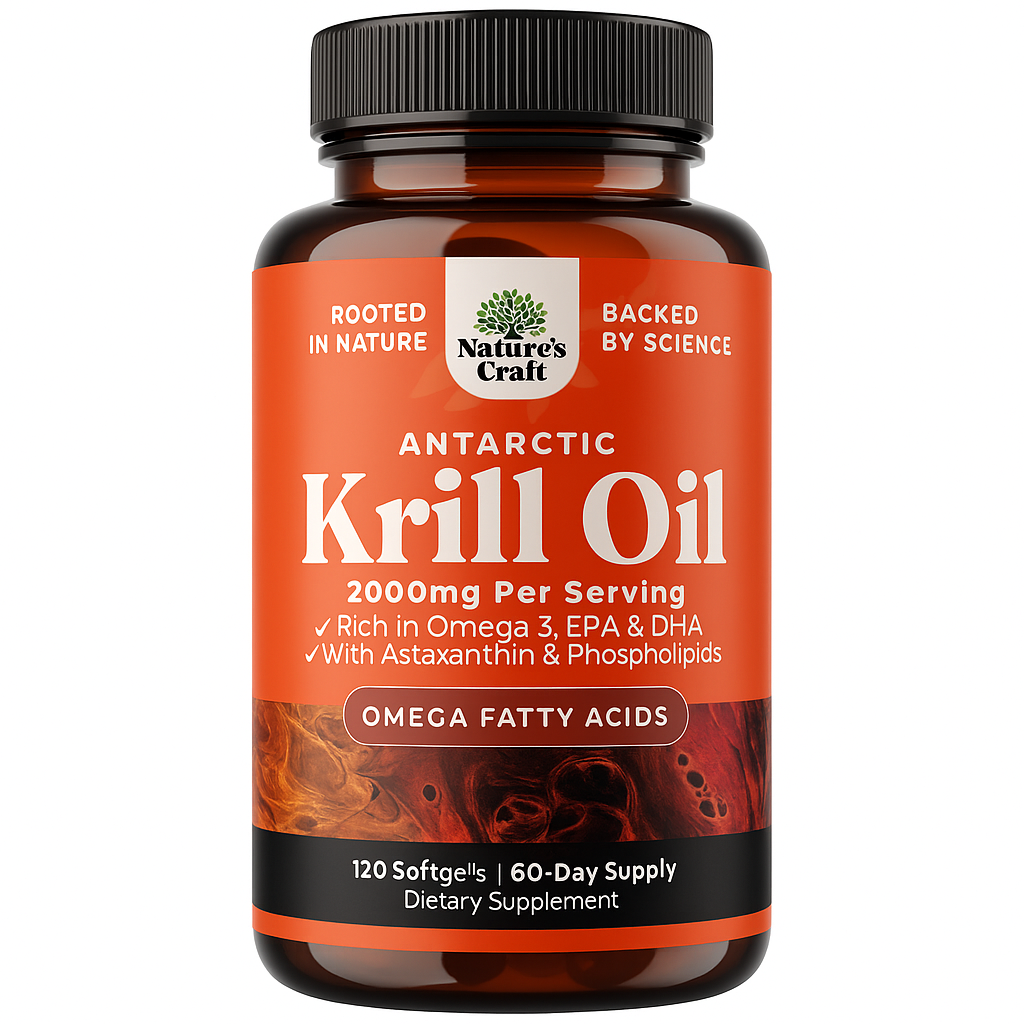 Nature's Craft Antarctic Krill Oil Softgels 120 Count
