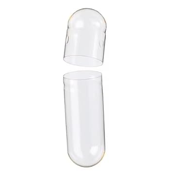Generic Size 00 Empty Capsules, Clear Vegan Capsules for DIY Vegetarian Capsule Filling, 500 Count