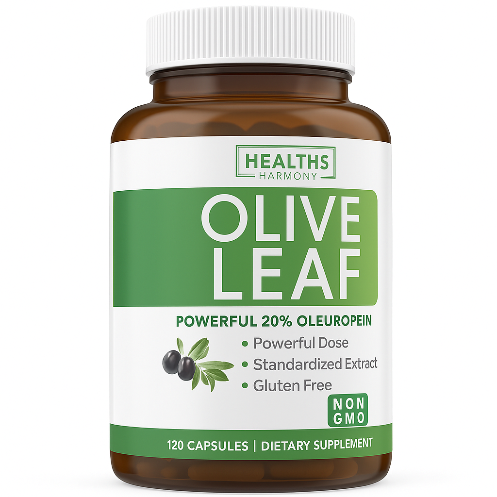 Healths Harmony Super Strength Olive Leaf Extract Capsules 120 Count