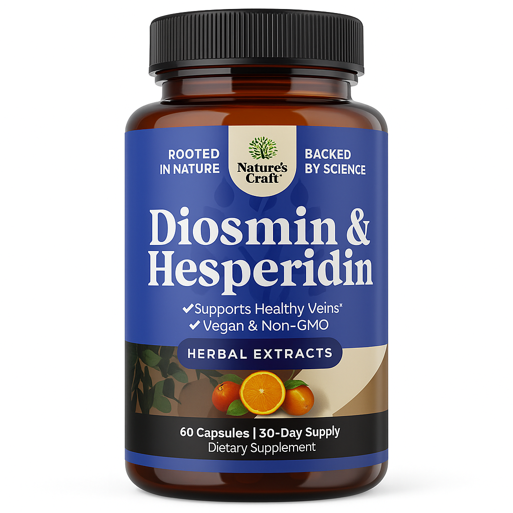 Nature's Craft Diosmin Hesperidin 1000mg Complex Capsule 60 Count