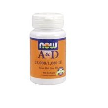 NOW Foods Vitamin A & D Softgels 100 Softgels
