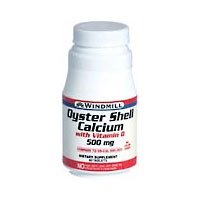 Windmill Oyster Cal Tablets 500 mg + D, 60 Count