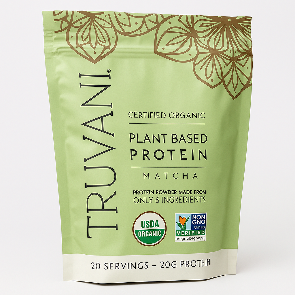 Truvani Organic Plant Based Protein Powder (Matcha) 20 Servings