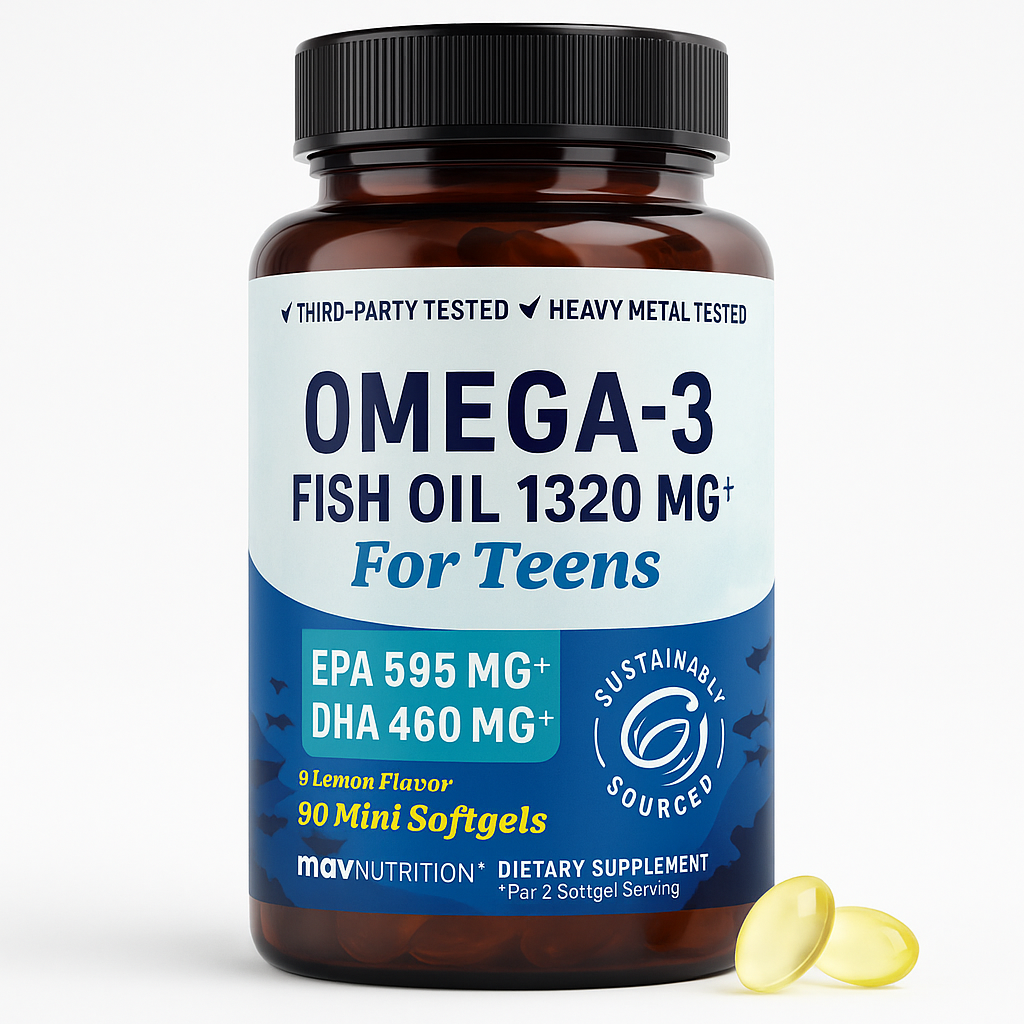 MAV Nutrition Omega-3 Fish Oil Softgel 90 Count