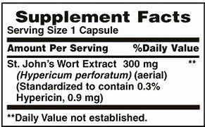 Nature's Bounty St. John's Wort 300 mg Capsules, 100 Count