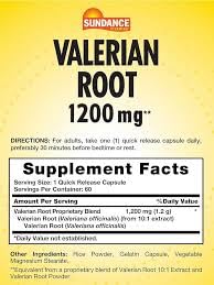 Sundance Valerian Root 1200 mg Capsules, 180 Count