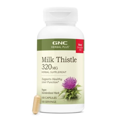 GNC Herbal Plus Milk Thistle Extra Strength Caplets 100 Count