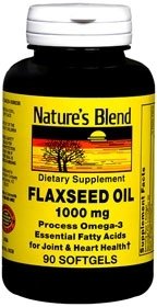 Nature's Blend Flaxseed Oil 1000mg Capsule 90 Count