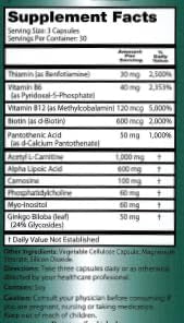 Next to Nature Nervous System Support Supplement with B Vitamins, Alpha Lipoic Acid Capsule, 1 Count