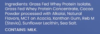 Stomp Nutrition Chocolate Fudge Brownie Grass-Fed Non-GMO Whey Protein Powder, 32 oz
