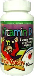 Uncle Moishy Vitamin D3 1000 IU Gummies, 60 Gummies