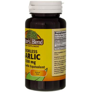 Nature's Blend Odorless Garlic Tablets (1250 mg), 100 Tablets