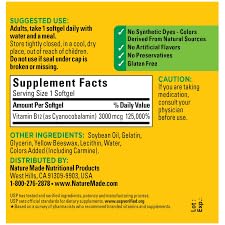 Nature Made Vitamin B-12 Softgels, 3000 mcg, 180 Softgels
