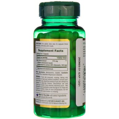 Nature's Bounty Milk Thistle Capsules, 100