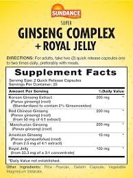 Sundance Vitamins Ginseng Complex Plus Royal Jelly Softgels 50