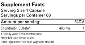 Karuna Chondroitin Sulfate 400 mg Capsule, 60 Count