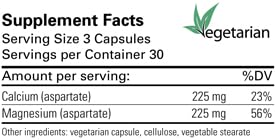 Karuna Cal/Mag Aspartate 1:1 Capsules 90