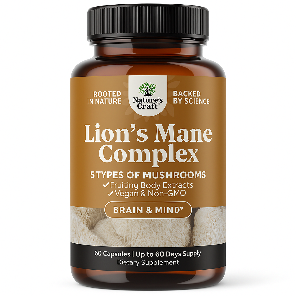 Nature's Craft Lions Mane Complex Capsules - 60 Count