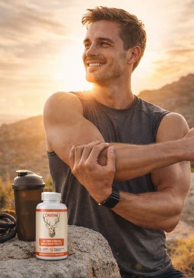 CAUDAN Men's Vitality Supplement Capsules, Arctic Herb & Reindeer Organ Blend – Daily Support, 60 Count