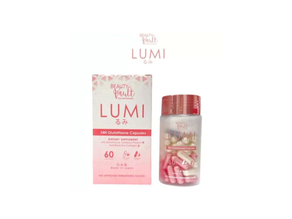 Beauty Vault LUMI 24H Glutathione Capsules 60 Count
