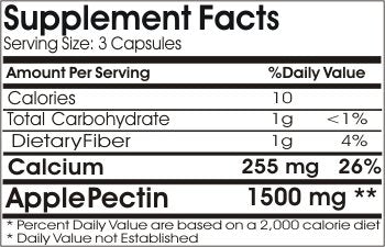 PureControl Supplements Apple Pectin 1500mg Capsule 90 Capsules