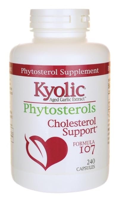 Kyolic Formula 107 Aged Garlic Extract Phytosterols, 240 Capsules