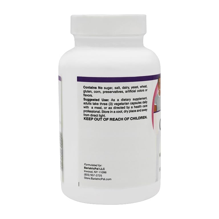 BariatricPal Calcium & Magnesium Vegetarian Capsules with D3, K2, and Boron, 90 Capsules