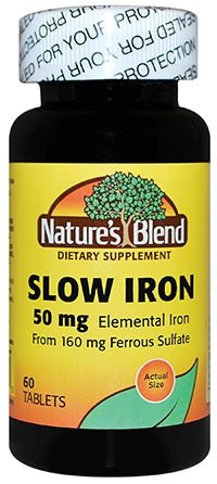 Xllent Nature's Blend Slow Iron 50mg Tablets, 60 Count