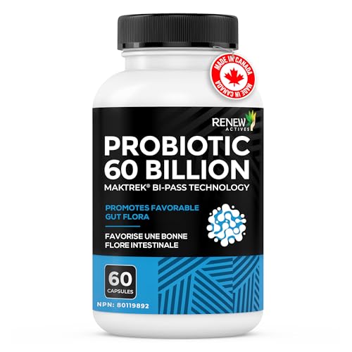 Renew Actives Probiotic Supplement for Digestive Health, 60 Capsules