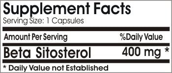 Naturetition Supplements Beta Sitosterol 400mg, 180 Capsules