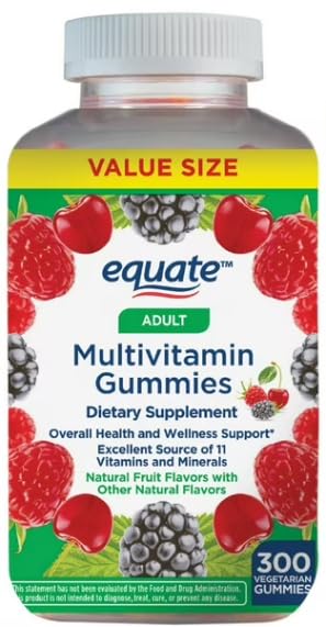 Generic Equate Multivitamin Gummies for Immune Support Gummy 300 Count