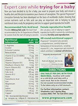 Vitabiotics Pregnacare Conception 60 Capsules