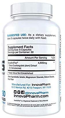 InnovaPharm Superior Cissus QuadraFlex 4800mg Capsules 180