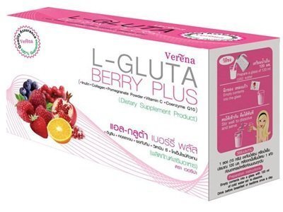 Chom Verena L-Gluta Berry Plus Drinking Fresh Juice Extract Whitening & Detox Powder, 1 Count