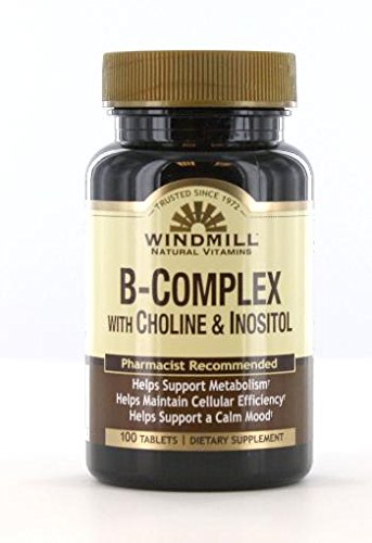 Windmill B-Complex with Choline and Inositol Tablets, 100 Tablets