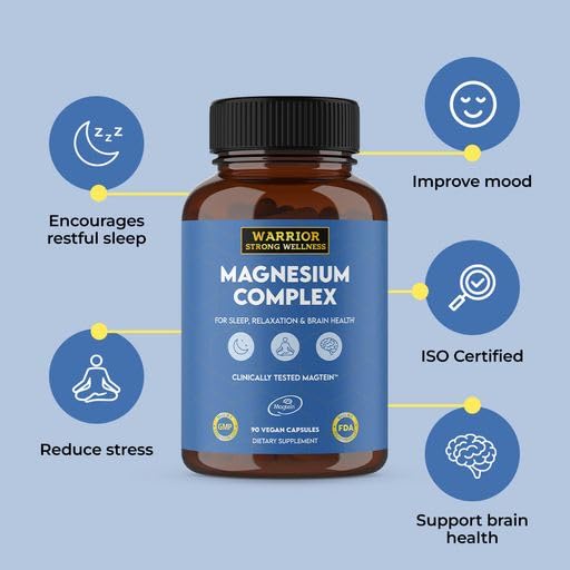 Warrior Strong Wellness Magnesium Complex Triple Blend Supplement Capsule 1 Count