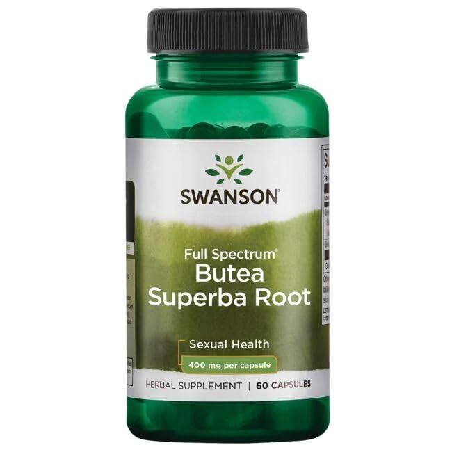 Swanson Butea Superba Root Full Spectrum Intimacy & Support 400 Milligrams Capsules, 60 Count