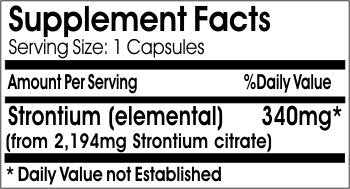 Naturetition Supplements Strontium 340mg Bone Support Capsules 100 Capsules