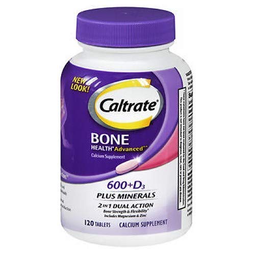 Caltrate Calcium & Vitamin D Plus Minerals, 600+D3 Tablets, 120 Count