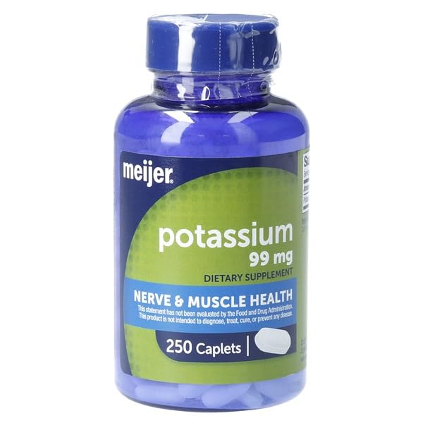Kasa Style Potassium Tablets for Heart, Nerve & Muscle Health, 250 Tablets