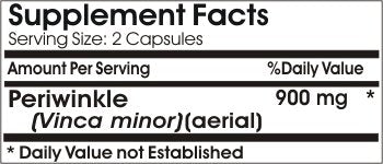 PureControl Supplements Periwinkle 900mg Capsules, 180 Capsules