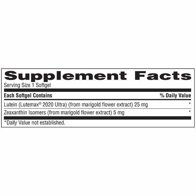 Vision Complex Lutein & Zeaxanthin Softgels, 140 Softgels