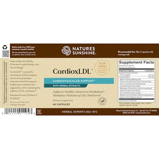 Nature's Sunshine CardioxLDL 60 Capsules