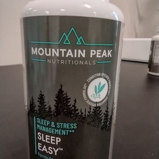Mountain Peak Nutritionals Sleep Easy Sleep Support Supplement Promoting A Relaxed & Calm Mood - 5-HTP, Amino Acids, Melatonin, & Magnesium - Hypoallergenic Dietary Supplement 60 Capsules