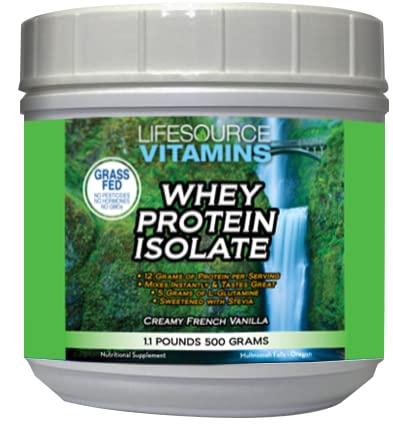 LifeSource Vitamins Grass-Fed Whey Isolate French Vanilla Powder 17.5 oz