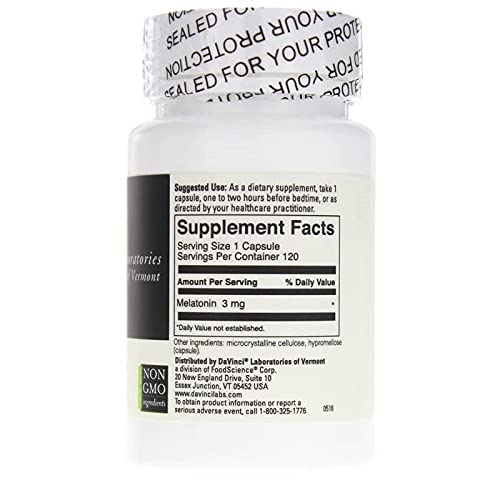 Davinci Melatonin-3 3 mg Capsules 120 Capsules