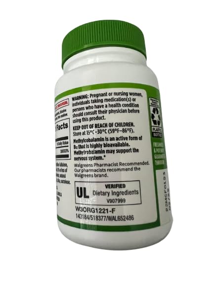 Walgreens Vitamin B12 5000 mcg Tablets, 90 Count