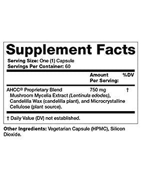 Olympian Labs AHCC-750mg Capsule, 60 Capsules