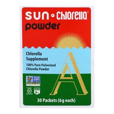 Sun Chlorella Powder Packets Superfood Health Supplement, 30 Packets